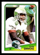 1988 Topps #244 Clyde Simmons Philadelphia Eagles Rookie
