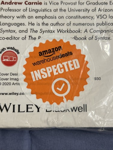 Syntax: A Generative Introduction, 4th... by Carnie, Andrew Paperback / softback - Picture 4 of 5