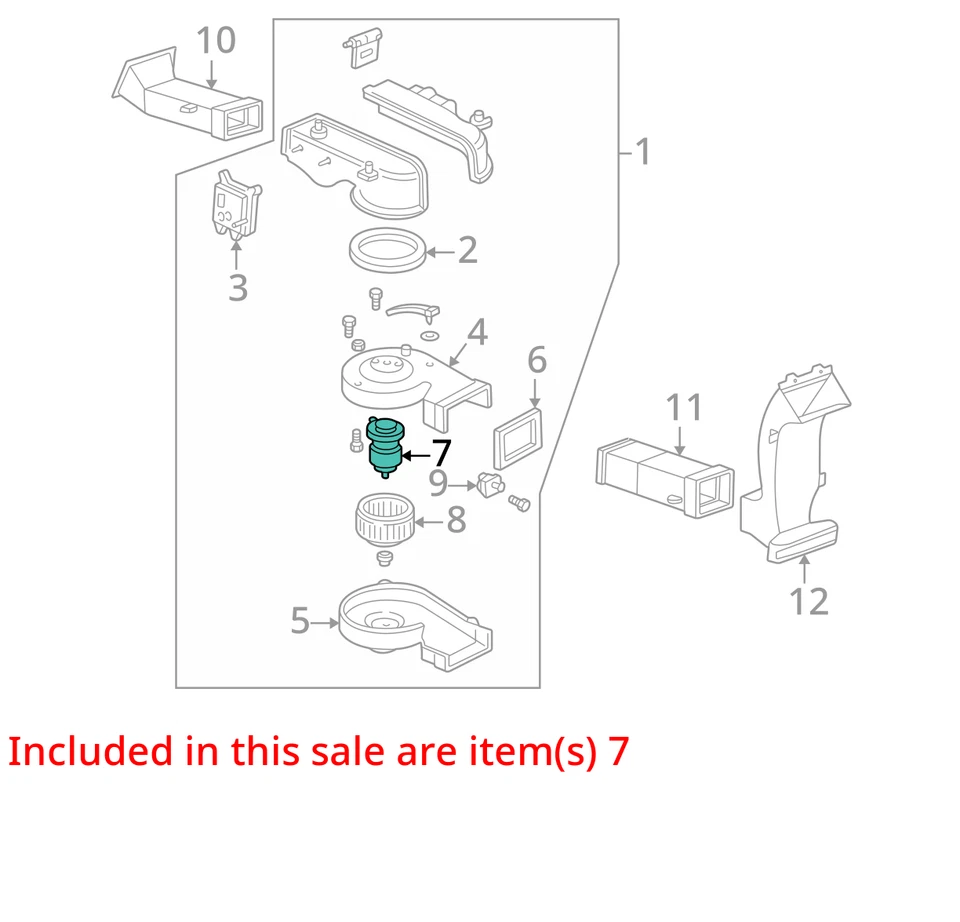 1997 Ford Expedition aquecedor motor soprador CA FABRICANTE DE EQUIPAMENTO ORIGINAL 73K milhas - LKQ408205882 - Imagem 4 de 4