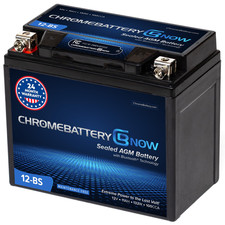 Chromebattery Now Ytx12-Bs 12V 180 Cca Agm Maintenance-Free 10Ah Battery For