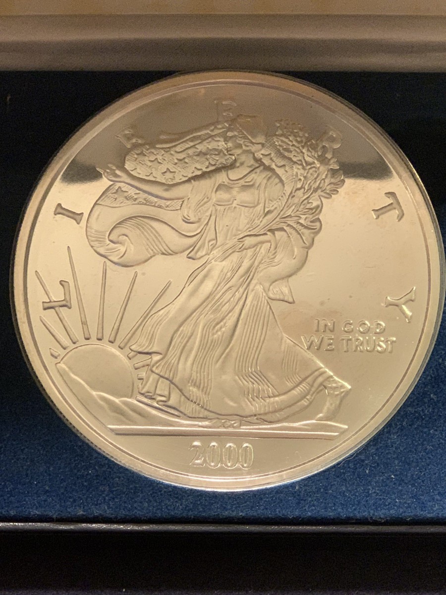 2000 Giant Walking Liberty Half Troy Pound .999 Silver Round | eBay