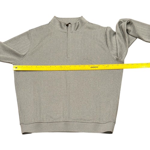 Footjoy Drop Needle HalfZip geraffte Taille Herren Golf Pullover grau Größe Medium - Bild 7 von 12