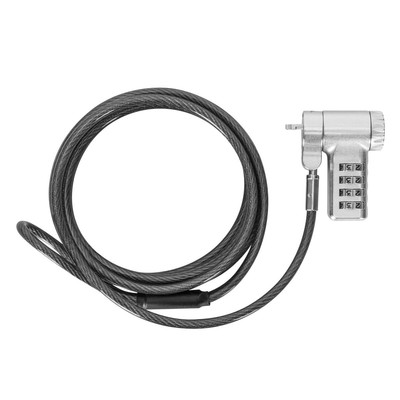 Targus DEFCON Ultimate Universal Kombinationskabelschloss Silber 2m BRANDNEU