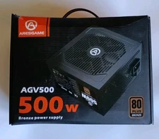 ARESGAME AGV 500W Power Supply 80+ Bronze PSU Brand New Unused (Damaged Box)