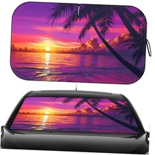 Windshield Sun Shade - Car Sun Shade Windshield Keeps Interior Cool, Purple