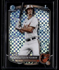 2025 Bowman Draft #BDC-47 Colin Yeaman Chrome Black Geometric /10