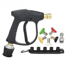 Pressure Washer Gun Fan Nozzle Quick Connector Water Hose Reel