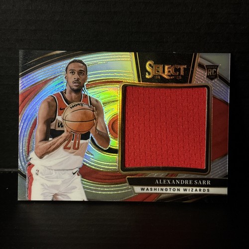 Alexandre Sarr 2024-25 Panini Select Jumbo Rookie Swatches Patch Silver Prizm RC
