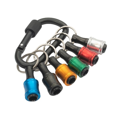 6x 1/4 Sechskant-Schraubendreher-Bits Halter Verlängerungsstange Karabiner - Bild 1 von 24