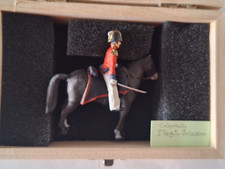 CAVALIERE SOLDATINO DI STAGNO A CAVALLO ESERCITO BORBONICO REGGIMENTO SVIZZERO