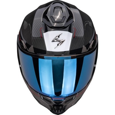 Scorpion - Motorcycle Helmet L - EXO-1500 Carbon Air Zity Black-Red-Blue |  eBay