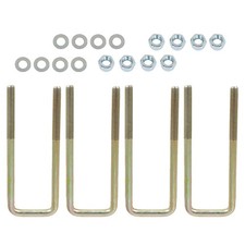 4 Pcs Square U-Bolts Zinc Coated 2.5 Wide Leaf Spring 8.75 Long Heavy Duty