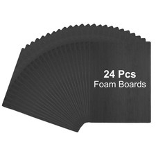24Pcs Foam Boards, 200 x 300 x 3/16" 5mm Thick Foam Core Board, Black