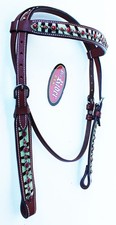 Horse Show Tack Horse Bridle Western Leather Headstall 8218HB