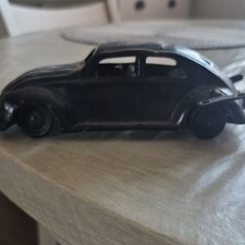 Survivor German Vintage Wind-Up Toy Car Black Metal Sedan w/ Key IN-35 US Zone