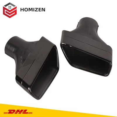 Muffler Endrohr Blenden für BMW 5er G30 G31 520- 540 Schwarz Auspuffblenden - Bild 1 von 4