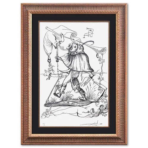 Salvador Dali- Original Lithograph from Gouache and Collage "Les Songes Drolatiq