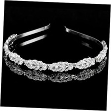 Bride Headpiece - Rhinestone Crystal Wedding Headband for Women, Diamond Sliver