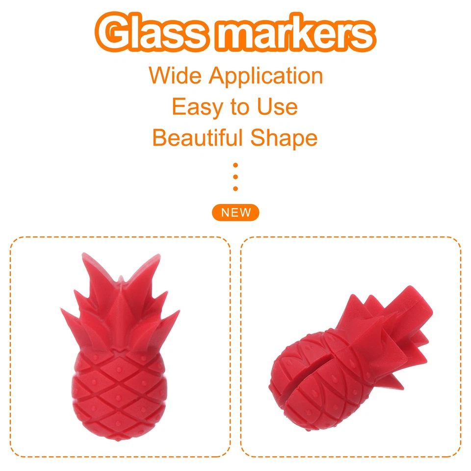 12pcs Wine Glass charm, Silicone Drink Glass Markers, Flower Glass Identifier Foto 4 de 4