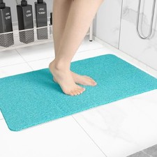 Hargiis Non-Slip Bathtub Mat, Anti 40" x 28" Rectangular , Turquoise Blue