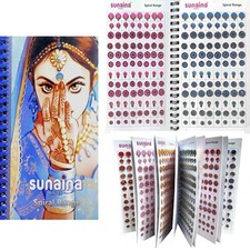 Sunaina Spiral Multicolour Stone Bindi Book Self Adhesive Bindis Women
