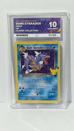 Dark Gyarados 8/82 Ace Celebrations Pokemon Ace 10 Gem Mint *PERFECT SUBGRADES*
