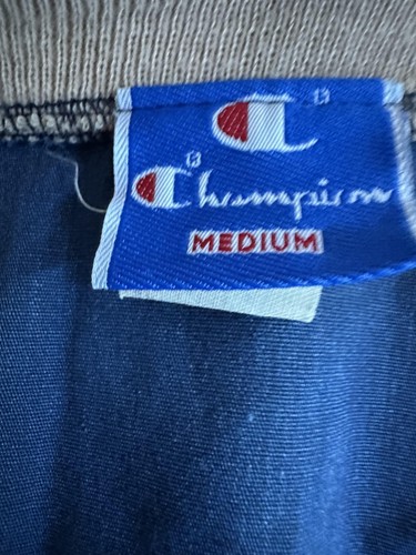 Vintage Champion Jacket Mens Medium Blue Hewlett Packard HP Logo Striped 80s USA - Picture 3 of 10