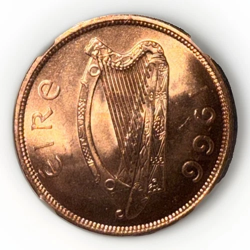 1966 NGC Great Britain penny genuine lucky Irish penny