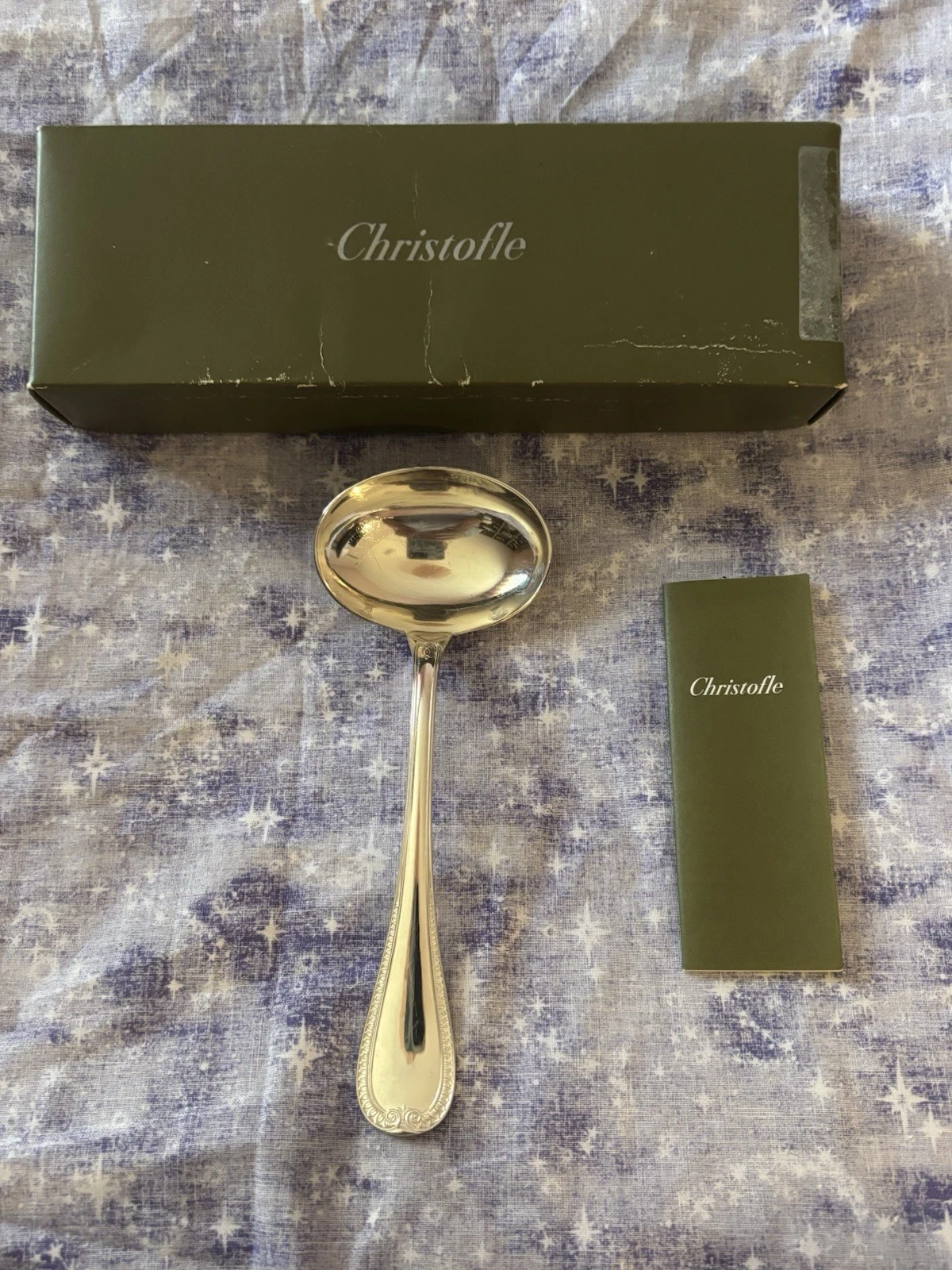 Vintage Malmasion Silver Plated Christophe Gravy Spoon 7" New