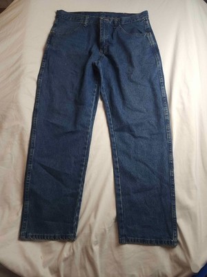Wrangler Rustler Jeans Mens 34x29 Blue Denim Western Classic Normcore Workwear
