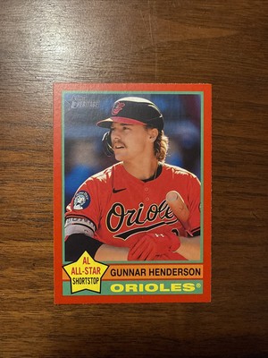 2025 Topps Heritage Gunnar Henderson #174 Red Border Mega Box Exclusive