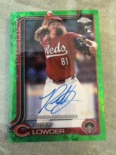 2025 Topps Chrome Rhett Lowder Green LogoFractor Auto RC/99 Clean💎🔥Reds
