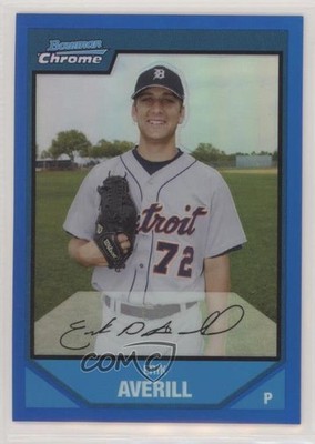 2007 Bowman Chrome Prospects Blue Refractor 8/150 Erik Averill #BC133 0c2