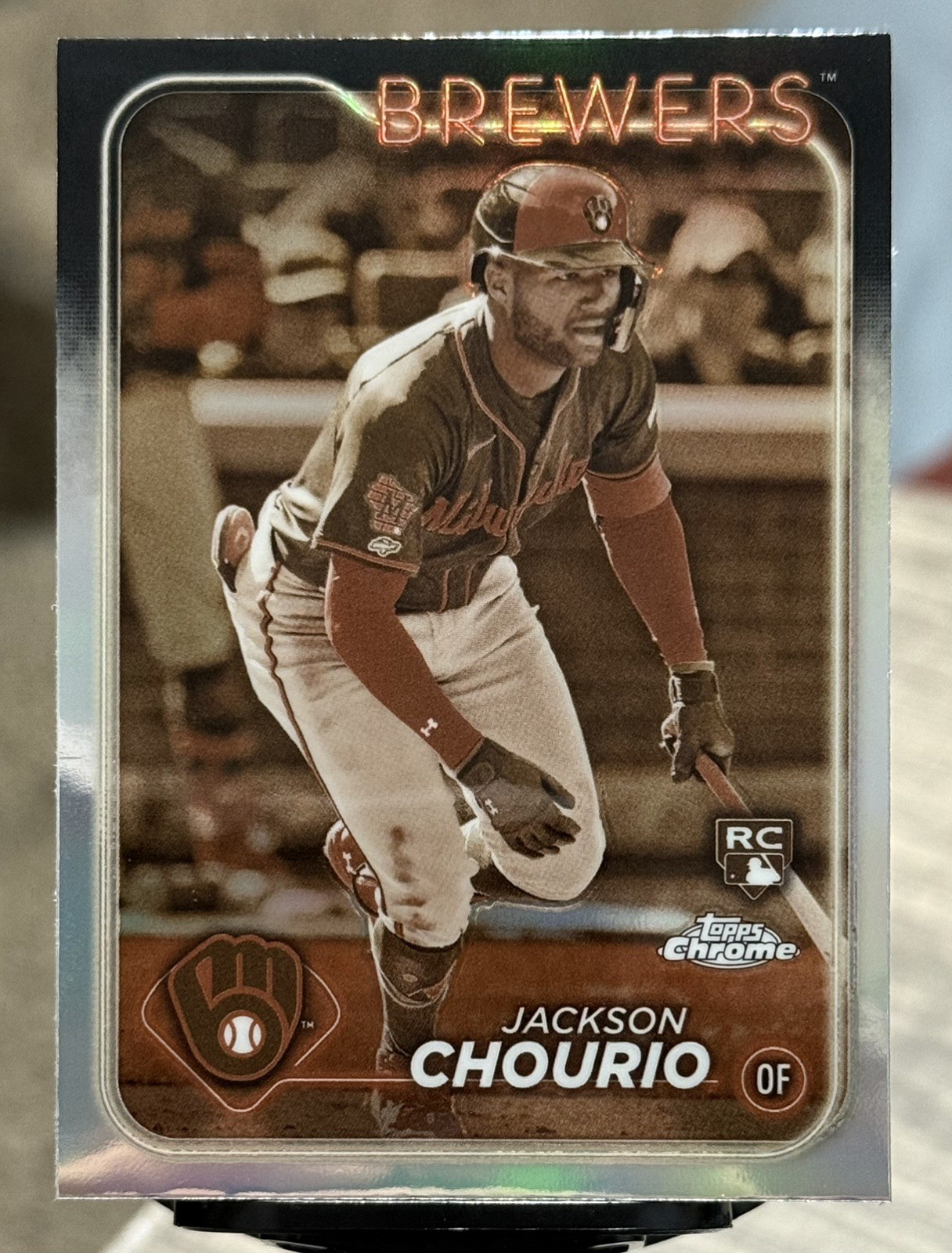 2024 Topps Chrome Sepia Refractor Jackson Chourio RC #161 Brewers
