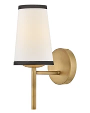 Hinkley Lighting 57050 Sonia 14" Tall Wall Sconce - Lacquered Brass / Off-White