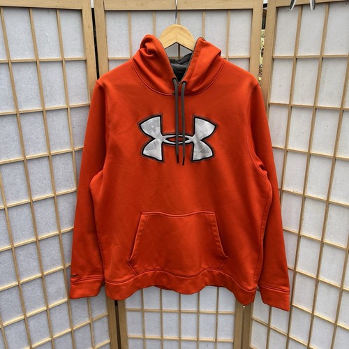Under Armour Hoodie Orange Größe L Big Logo