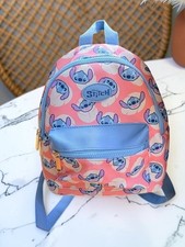 Disney Stitch Mini Backpack Blue and Pink Faux Leather