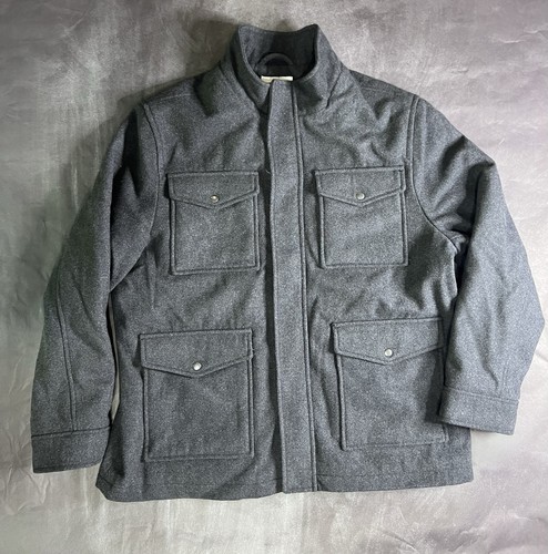 Cappotto giacca uomo Goodfellow misto lana isolato XXL grigio nuovo con etichette - Foto 3 di 10