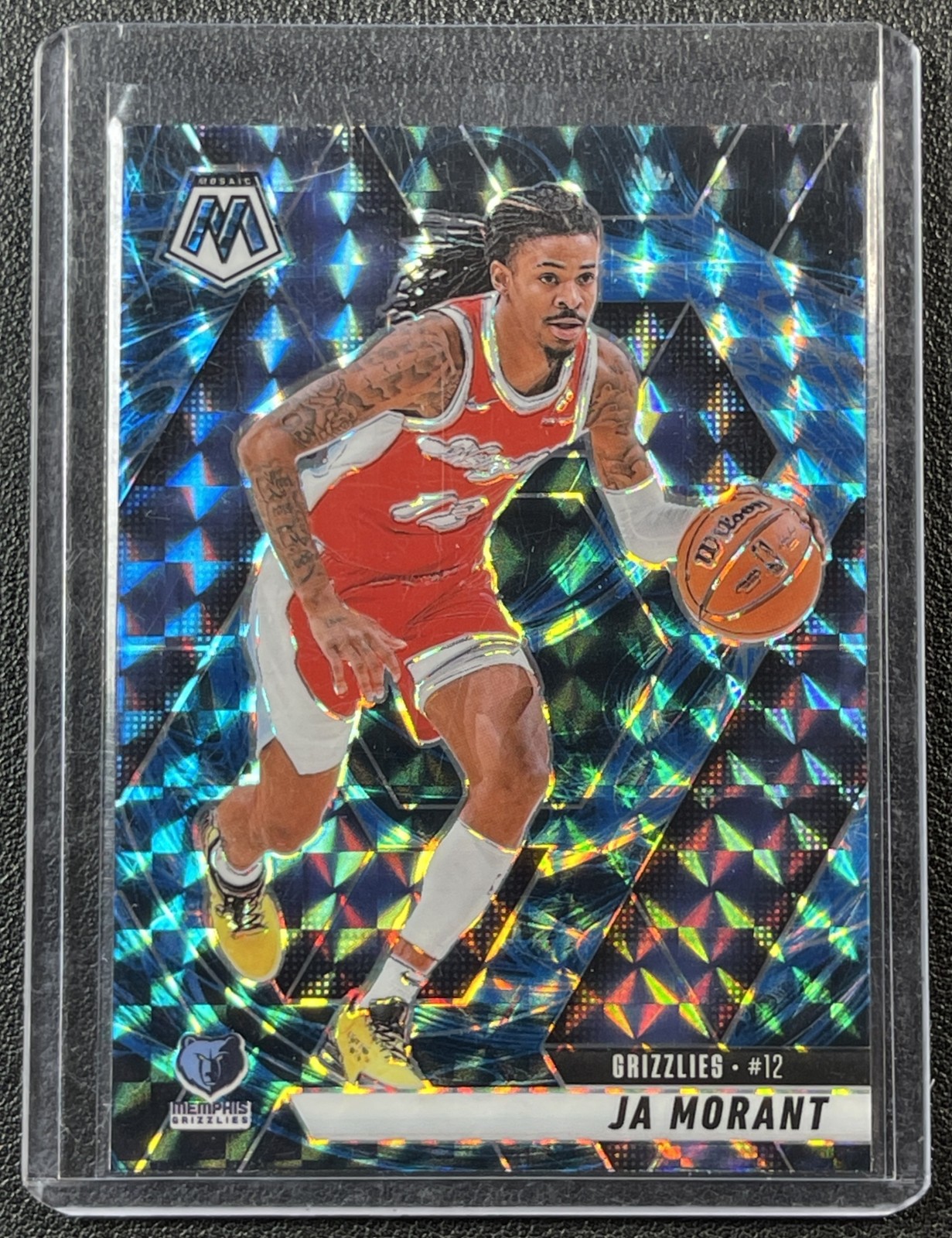 JA MORANT 2024-25 PANINI MOSAIC #195 GENESIS PRIZM SP GRIZZLIES