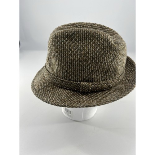 Vintage Fedora Young An Men’s Wool Blend Hat Medium 7 - 7 1/8 Brown Tan Tweed - Picture 4 of 7
