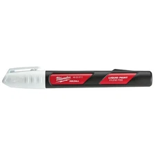 Milwaukee 48-22-3711 INKZALL White Liquid Paint Marker, Acrylic Nib/Xylene Free
