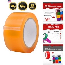 Cinta de marcado de vinilo MAT transparente - 2 pulgadas x 36 yardas. para escuela de marcado de pisos de seguridad...