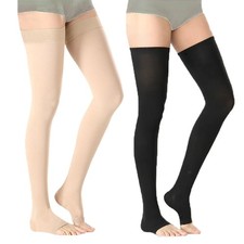 Thigh High Compression Stockings Support 23-32mmHg Open Toe Varicose Circulation