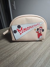 NEW The Creme Shop + Disney Minnie and Mickey Pink Cosmetic Bag Makeup Gift NWT