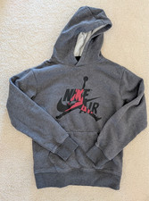 Nike Boys Hoodie Air Jordan Size Large Gray - Preowned