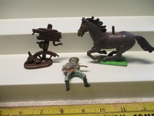 Vintage Britains LTD Deetail Cowboy on Horse 1971 Figures Mounted Gunfighter N8