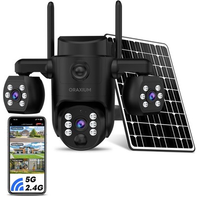Triple Lens Outdoor Wireless Security Camera, Security Outdoor Camera, Color ...
