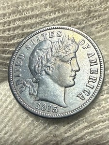 1915 United States Silver Barber Dime Choice Unc+ Gorgeous Dime - Original