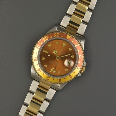 ROLEX GMT Master II TIGER Eye 40mm vintage 1991 Stahl GOLD Saphir 3185