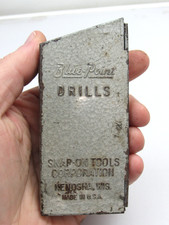 Vintage Snap On Blue Point Drill Bit Index Empty Case 116 To 14